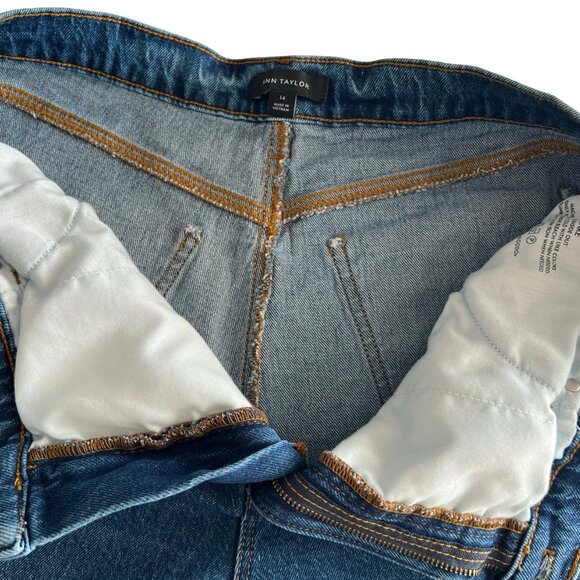 Barrel Denim Medium Wash Size 14 Women's Ann Taylor Pants - Picture 12 of 16